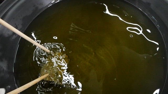 Deep frying food in hot oil