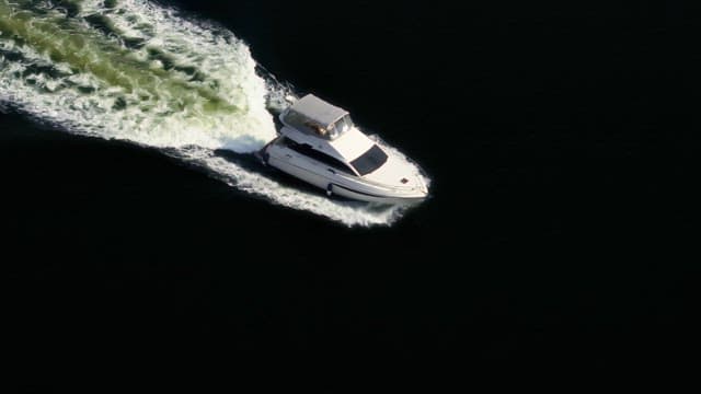 Boat cruising along a river