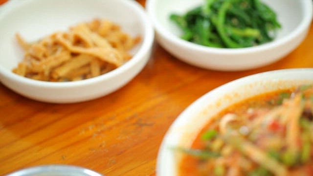 Swordtip squid cold raw fish soup with fresh vegetables