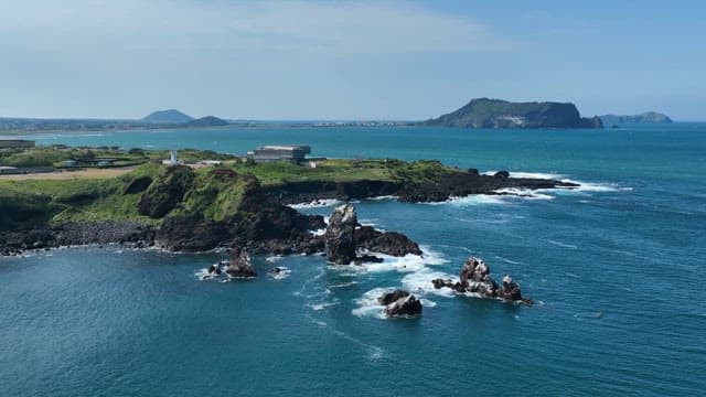 Scenic Coastal Landscape with Lush Cliffs