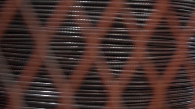 Close-up of industrial machinery in operation