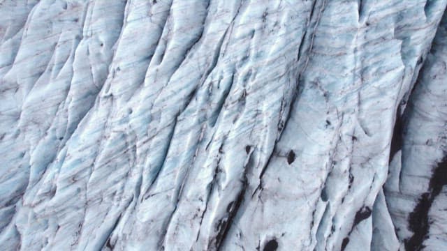 View of a vast glacier surface