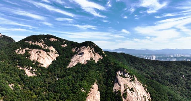 Buramsan mountain under the blue sky