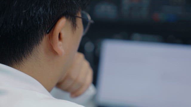 Man Working on Computer