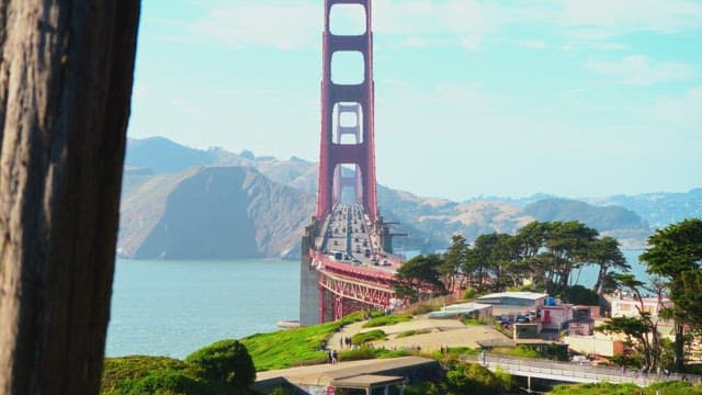 Golden Gate Bridge Crowded with Cars