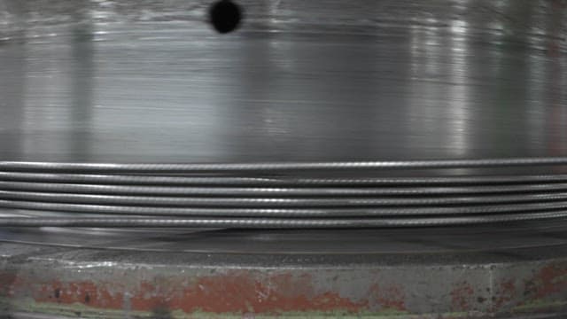 Rotating industrial machinery in motion