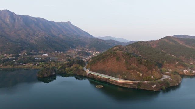 Mountain landscape with a winding road