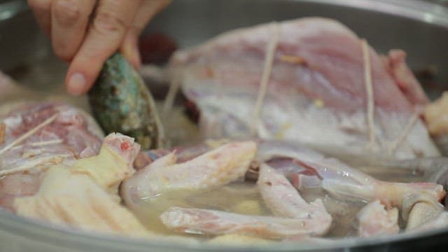 Hearty samgyetang made with abalone and chicken