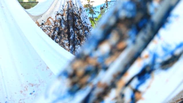 White Cloth with a Picture Painted on It