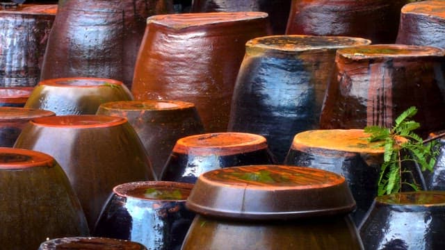 Traditional Korean earthenware jars