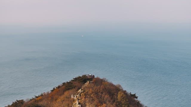 Blue Coastal View from the Mountains during Autumn