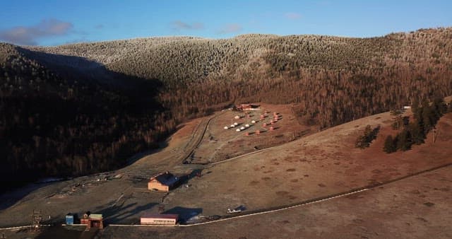 Yurts in the mountains