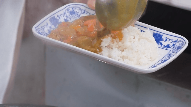 Curry with Plenty of Carrots Served on Top of Rice