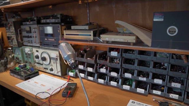 Workshop With Various Electronic Components