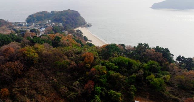 Autumn-Colored Forests and Coastal Villages