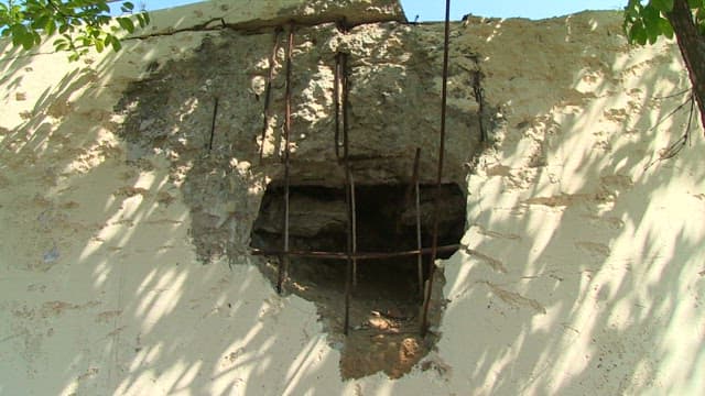 Concrete Structure with Only Rebar Remaining