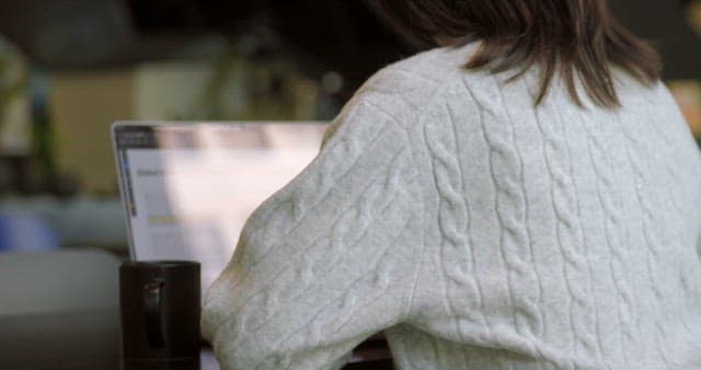 Person Working Indoors in the Midday Sunlight