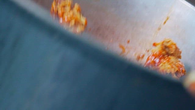 Stir-fried fish with spicy sauce