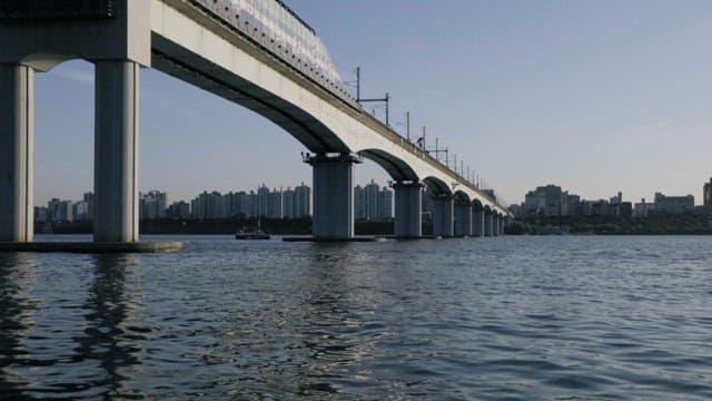 Bridge on the Calm Waters of the Han River