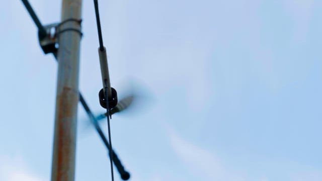 Pinwheel spinning against the sky