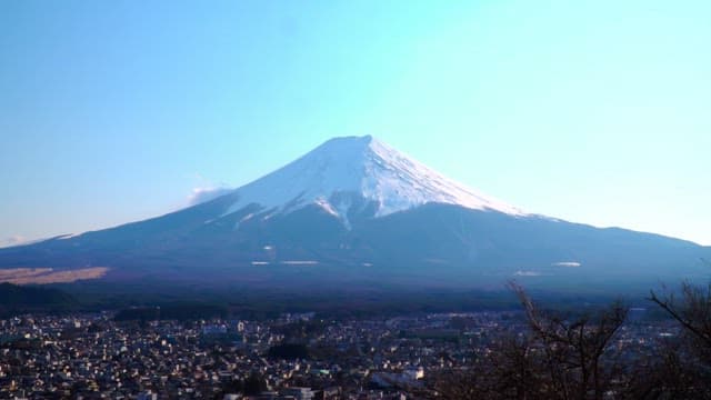 Magnificent Mountain Fuji and evening of the city