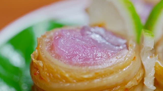 Appetizing and fresh kimchi tuna rolls