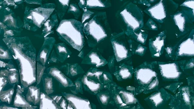 Ice on the River that Froze and Melted and Split