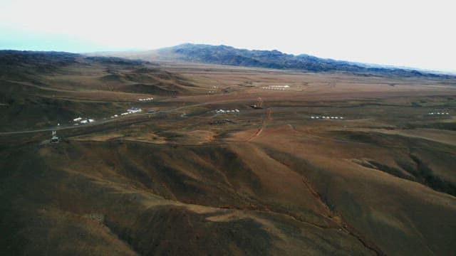Nomads Settlement Located in the Middle of a Barren Grassland