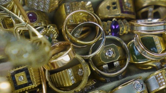 Diverse collection of ornate jewelry