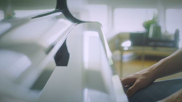 Hand opening piano lid