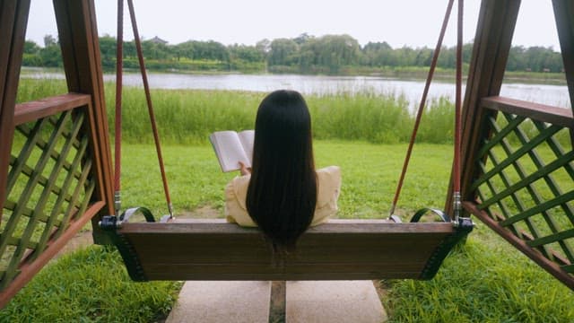 Relaxing Reading Session in a Park