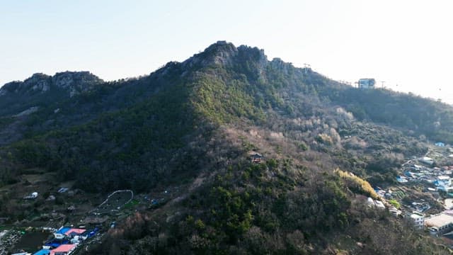 Mountain landscape with a village