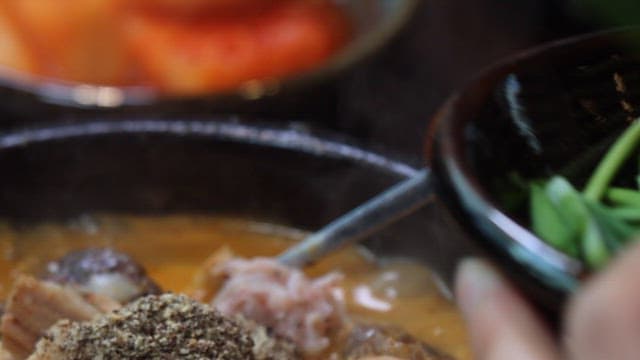 Hot Sundae Gukbap with Various Ingredients