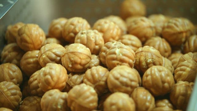 Freshly baked, delicious walnut cakes