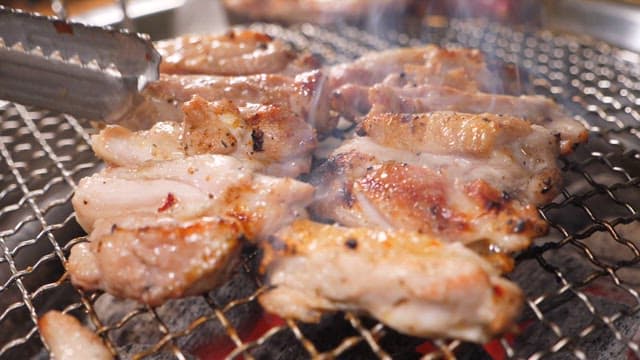 Sizzling charcoal grilled chicken