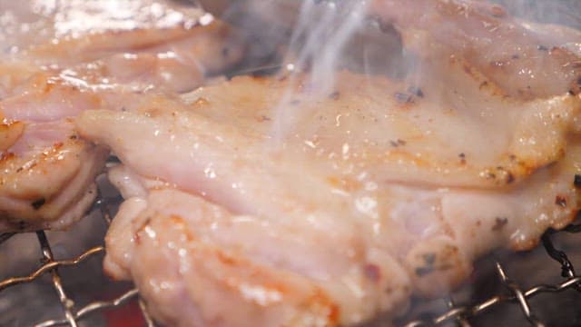 Sizzling charcoal grilled chicken