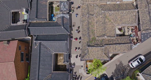 Bukchon Hanok Village with visitors