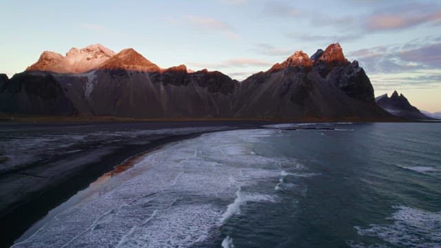 Majestic mountains and serene coastline