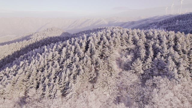 Snow-Covered Mountain Landscape at Dawn
