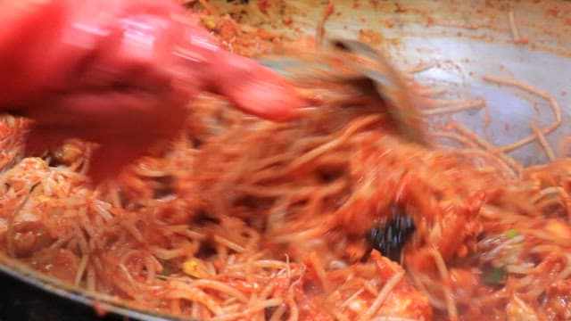 Spicy Agujjim cooked in a large pot