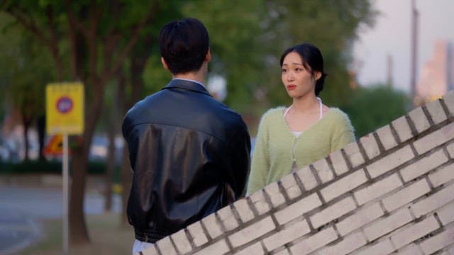 Couple arguing outdoors