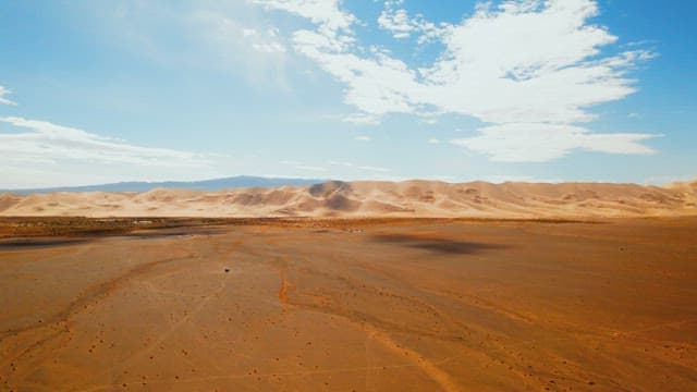 Vast Desert Landscape with Sand Dunes