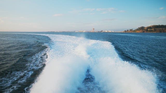 Waves Made by a Boat on the Sea