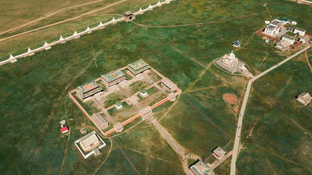 Historic site with traditional temple