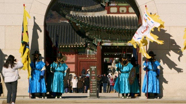 Dignified Gatekeepers in front of Gwanghwamun