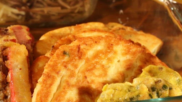 Assorted Korean Pancakes for Holidays in Glass Bowls