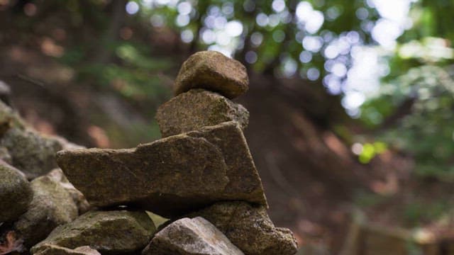 Pile of Stones in the Forest