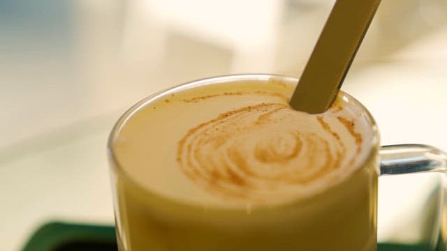 Foam Surface of Creamy Café Latte