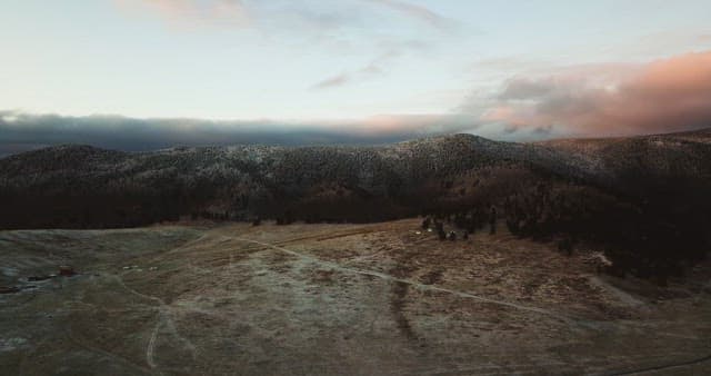 Mountain landscape with early morning light
