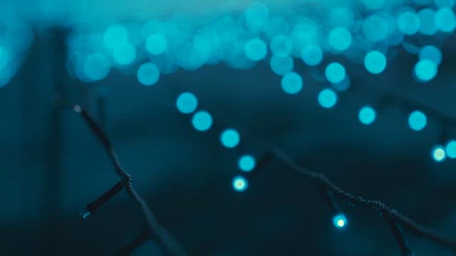 Dreamlike Lights Display in the Night